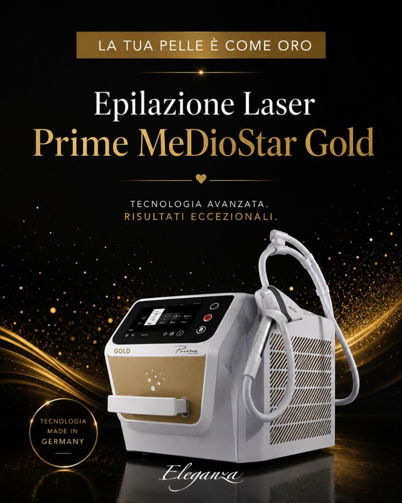 Prime MeDioStar Gold — epilazione laser professionale Open Laser Eleganza